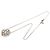 Collana con pendente Chanel Silver CC Brass Strass Clover Argento - vista 5
