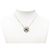 Collana con pendente Chanel Silver CC Brass Strass Clover Argento - vista 6