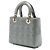 Lady Dior Cannage in vernice grigio Small Marrone - vista 2