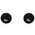Orecchini a bottone Chanel Black CC in resina e strass Nero - vista 2