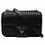 Prada Black Nappa Gaufre Chain Flap Nero