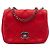 Chanel Red Mini CC Iridescent Calfskin Diamond Stitch Flap Rosso