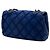 Chanel Blue Small Iridescent Calfskin Diamond Stitch Chain Flap - vista 2