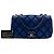 Chanel Blue Small Iridescent Calfskin Diamond Stitch Chain Flap - vista 7
