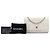 Wallet On Chain Cartera con cadena Chanel White CC en piel de cordero acolchada perforada Blanco Crudo - vista 7
