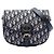 Dior Bobby Crossbody aus blauem Oblique Canvas, Größe Medium Marineblau