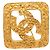 Spilla Chanel Gold CC placcata oro e diamanti D'oro