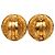Orecchini Chanel Gold CC placcati oro Rue Cambon tondi con clip D'oro - vista 2