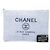 Clutch Chanel Blue Large Canvas Deauville O Case Blu chiaro - vista 7