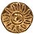 Spilla Chanel Gold CC placcata oro Sunburst D'oro