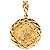 Collana con pendente Chanel Gold CC Medaglione Lion Crest placcato oro - vista 2