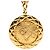 Collana con pendente Chanel Gold CC Medaglione Lion Crest placcato oro - vista 3