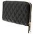 Chanel Matelassé Round Zip Long Wallet Schwarz Marineblau - Ansicht 2