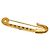 Timeless Spilla Chanel Logo con Spilla di Sicurezza Dorata D'oro