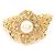 Timeless Bracciale con charm Chanel placcato oro con perle finte Bianco D'oro
