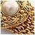 Timeless Bracciale con charm Chanel placcato oro con perle finte Bianco D'oro - vista 7