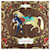 Hermès Sciarpa Carré 90 Hermes Cheval Turc Marrone - vista 2