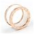 Bulgari Bvlgari B-zero1 4-Band Keramik Diamantring Weiß Golden - Ansicht 3