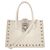 Bolsa 2-Way com tachas Miu Miu Branco