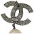 Chanel Coco Mark Strass-Ohrringe mit Kunstperlen Silber - Ansicht 3