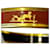 Hermès Bracciale rigido in cloisonné oro e rosso Hermes D'oro  - vista 6
