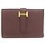 Portafoglio bi-fold Hermès Bearn in pelle Epsom Bordeaux Bordò