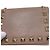 Cartera de cuero bi-fold Rockstud para mujer Valentino Beige - vista 15
