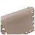 Cartera de cuero bi-fold Rockstud para mujer Valentino Beige - vista 17
