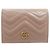 Cartera de dos pliegues Gucci GG Marmont Double G Beige