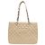 Borsa Chanel Shopping GM Logo CC in Pelle Caviar Beige & Palladio
