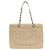 Borsa Chanel Shopping GM Logo CC in Pelle Caviar Beige & Palladio - vista 2