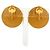 ORECCHINI VINTAGE CHANEL 1993 A CLIP TONDI RIGATI CON LOGO CC D'oro - vista 3