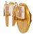 ORECCHINI VINTAGE CHANEL 1993 A CLIP TONDI RIGATI CON LOGO CC D'oro - vista 4