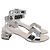 Sandali con tacco Miu Miu Crysta- Embellish in pelle vernice argento