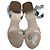 Sandali con tacco Miu Miu Crysta- Embellish in pelle vernice argento - vista 12