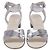 Sandali con tacco Miu Miu Crysta- Embellish in pelle vernice argento - vista 2