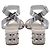Sandali con tacco Miu Miu Crysta- Embellish in pelle vernice argento - vista 4