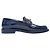 Timeless Mocassini Chanel Shiny Logo in pelle di vitello lucida blu