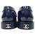 Timeless Mocassini Chanel Shiny Logo in pelle di vitello lucida blu - vista 10