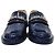 Timeless Mocassini Chanel Shiny Logo in pelle di vitello lucida blu - vista 2