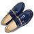 Timeless Mocassini Chanel Shiny Logo in pelle di vitello lucida blu - vista 6