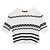 Top de algodón acanalado Louis Vuitton Negro Blanco