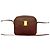 Bolso de hombro de cuero Salvatore Ferragamo Castaño