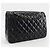 Chanel Classic Double Flap Tasche aus Lammleder 2way Shoulder Bag Schwarz - Ansicht 3