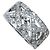 Tiffany & Co. Platinring mit geflochtenem Diamant-Design Silber