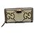 Gucci GG Canvas Bamboo Round Zip Long Wallet Brown