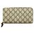 Gucci GG Supreme Bifold Long Wallet Beige