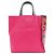 Borsa a 2 vie in pelle Marni Museo Lip Pattern Nero Rosa - vista 2