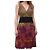 Autre Marque Anatopik Sommerkleid mit Print Braun Rot Grün Lila