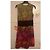 Autre Marque Anatopik Sommerkleid mit Print Braun Rot Grün Lila - Ansicht 3